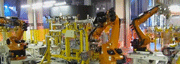 robots industriales en una planta conjunta de kamaz y daimler